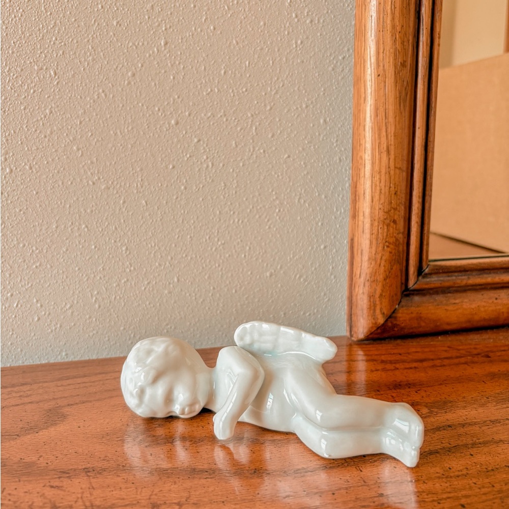 White Porcelain Angel Figurine